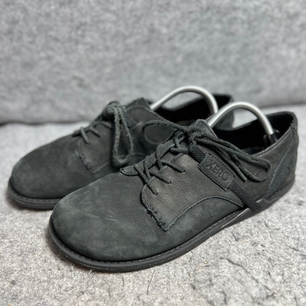 Xero Shoes Alston Mens Black Leather Barefoot Minimalist Wide Toe Box Shoes 11